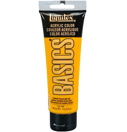 Краска акриловая Liquitex Basics №163 кадмий желтый темный 118 мл купить в художественном магазине ArtCraft.Space с доставкой по всему миру