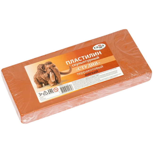 Пластилин скульптурный Гамма "Студия" профессиональный терракотовый мягкий 1кг купить в художесвенном магазине ArtCraft.Space с доставкой по всему миру