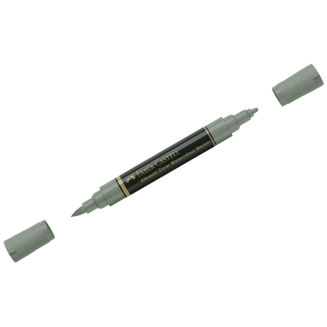 Маркер акварельный пигментированный Faber-Castell "Albrecht Durer", цвет 172 земельно-зеленый, двухстор., кистев./пулевид.