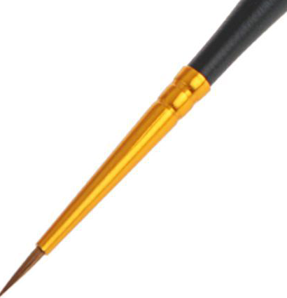 Кисть Roubloff колонок №1.5 круглая для акварели, гуаши и масла с фигурной чёрной ручкой купить в магазине ArtCraft.Space с доставкой по всему миру