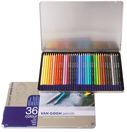 Набор цветных карандашей Van Gogh Royal Talens 36 цветов в пенале купить в художественном магазине ArtCraft.Space