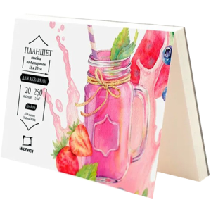 Склейка Малевичъ для акварели "Sweet dreams", Torchon, 250 г/м, 10х15 см, 20л
