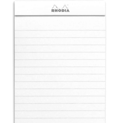 Блокнот Rhodia Basics 80г/кв.м 14,8х21см микроперфорация линейка 80л мягкая обложка черный