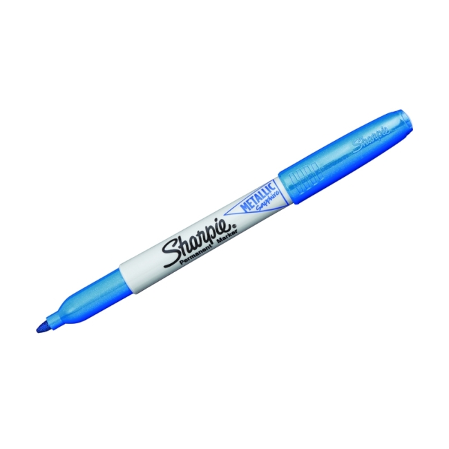 Маркер перманентный Sharpie "Sapphire", сапфировый, металлик, пулевидный, 1мм
