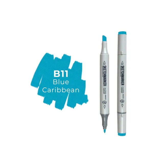 Маркер SKETCHMARKER двухсторонний на спирт.основе цв.B11 Карибский синий