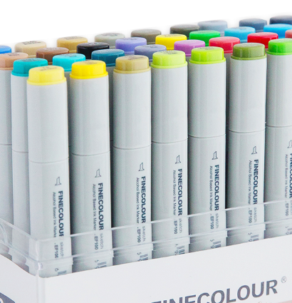 Набор маркеров Finecolour Sketch 36 цветов для скетчей в фирменном кейсе файнколор купить в магазине маркеров ArtCraft.Space с доставкой по РФ и СНГ