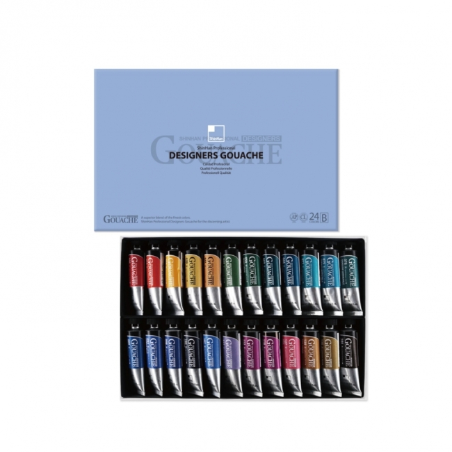 Набор гуаши ShinHan Professional 15мл 24 цвета цвета "В" Набор гуаши ShinHan Professional 15мл 24 цвета цвета "В"