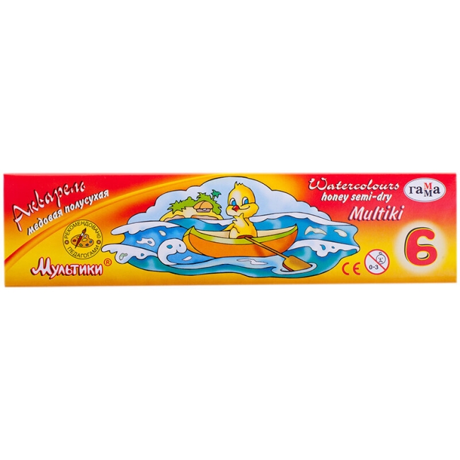 Акварель Гамма "Мультики" медовая 6 цветов детская купить в художественном магазине ArtCraft.Space с доставкой по всему миру Акварель Гамма "Мультики" медовая 6 цветов детская купить в художественном магазине ArtCraft.Space с доставкой по всему миру