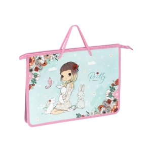 Папка с ручками А4 ArtSpace "Pretty", пластик, на молнии, 45мм