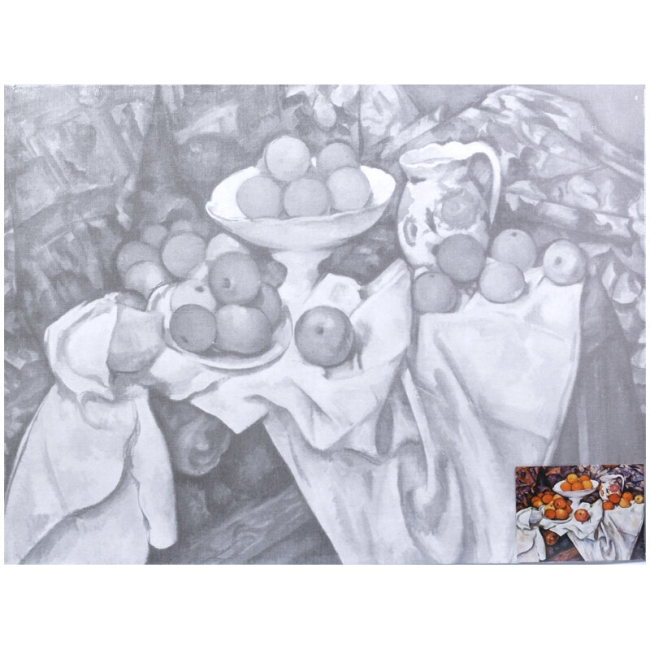 Холст на картоне с контуром Сонет "Яблоки и апельсины", 30*40см