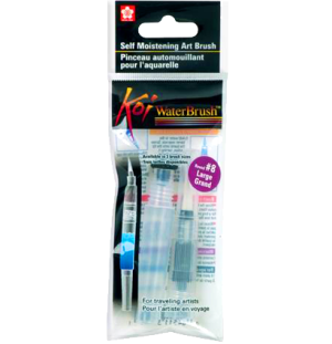 Кисть акварельная Koi с резервуаром для воды №8 Кисть большая, Кисть акварельная Koi с резервуаром для воды №8 Кисть большая,