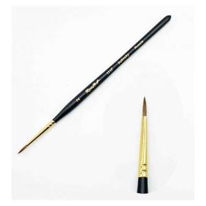 Кисть Roubloff Серия 111F колонок круглая укороченная вставка ручка матовая короткая №2