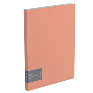 Папка с 30 вкладышами Berlingo "Soft", 17мм, 600мкм, коралловая