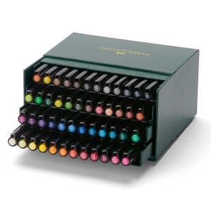 Набор капиллярных ручек Faber-Castell "Pitt Artist Pen Brush" ассорти, 48шт., студийная коробка