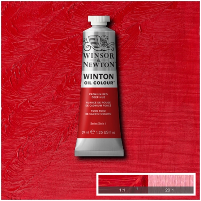 Масляные краски Winton, 37мл, оттенок насыщенно-красный кадмий