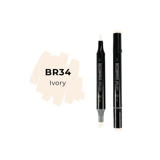 Маркер SKETCHMARKER Brush двухсторонний на спирт.основе цв.BR34 Слоновая кость