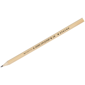 Карандаш ч/г Красин "Конструктор" 2М (2В) шестигранный, заточен., корпус светлый лак