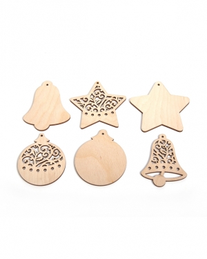 Набор заготовок для декорирования Ажурные подвески двойные 7,5х9см,