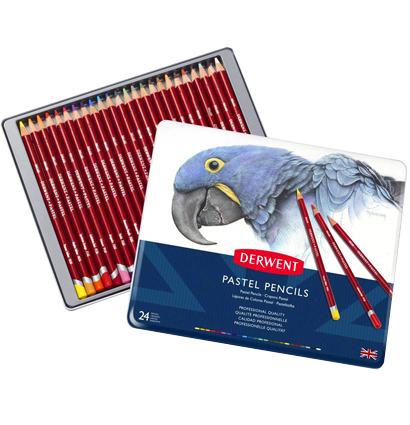 Набор пастельных карандашей Derwent Pastel Pencils 24 цвета в металлическом кейсе купить в фирменном магазине карандашей ArtCraft.Space с доставкой по РФ и СНГ