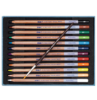 Акварельные карандаши Aquarel Design Bryunzeel 24 цвета в выдвижном кейсе купить в магазине товаров для рисования ArtCraft.Space с доставкой по РФ