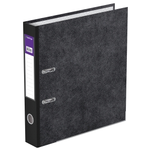 Папка-регистратор Berlingo "Standard", 50мм, мрамор, разборн., с карм. на кор., нижний метал. кант, черная Папка-регистратор Berlingo "Standard", 50мм, мрамор, разборн., с карм. на кор., нижний метал. кант, черная