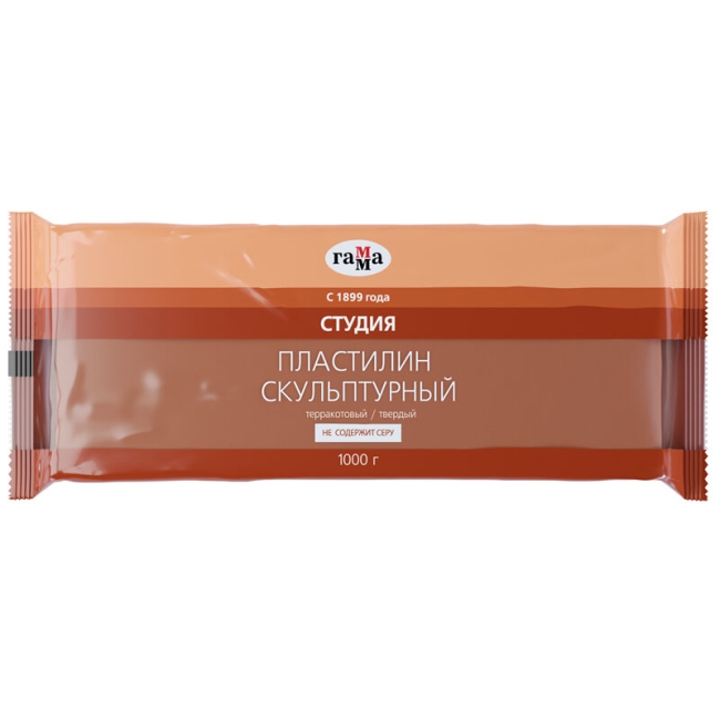 Пластилин скульптурный Гамма "Студия" профессиональный терракотовый твердый 1кг купить в художественном магазине ArtCraft.Space с доставкой по всему миру