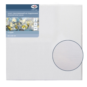 Холст на подрамнике Гамма "Студия", 60*60 см, 100% хлопок, 280г/м2, мелкое зерно Холст на подрамнике Гамма "Студия", 60*60 см, 100% хлопок, 280г/м2, мелкое зерно