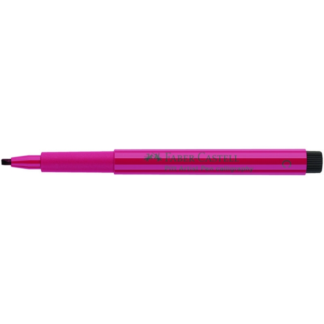 Ручка капиллярная Faber-Castell "Pitt Artist Pen Calligraphy" цвет 127 розовый кармин, С=2,5мм, пишущий узел каллиграфический