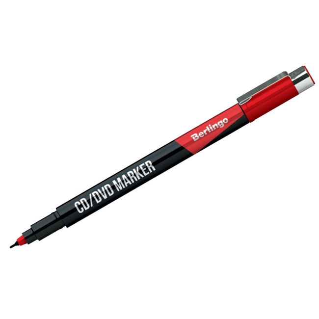 Маркер перманентный для CD/DVD Berlingo "Multiline PE50", красный, 0,5мм Маркер перманентный для CD/DVD Berlingo "Multiline PE50", красный, 0,5мм