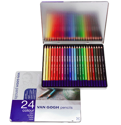 Van Gogh Royal Talens Basic 24 набор цветных карандашей в фирменном кейсе купить в художественном магазине ArtCraft.Space с доставкой по РФ и СНГ