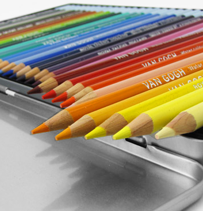 Van Gogh Royal Talens Basic 24 набор цветных карандашей в фирменном кейсе купить в художественном магазине ArtCraft.Space с доставкой по РФ и СНГ