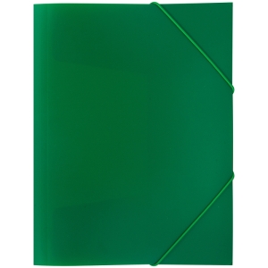 Папка на резинке OfficeSpace А4, 500мкм, зеленая
