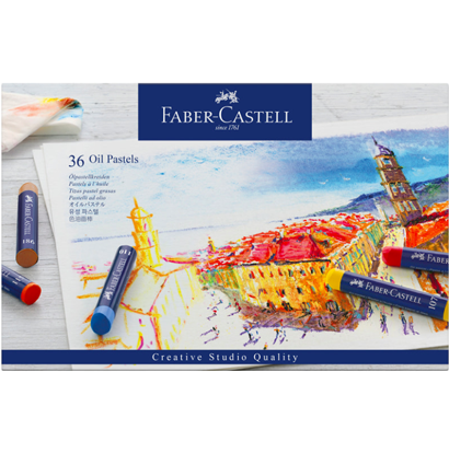 Пастель масляная Faber-Castell Oil Pastels художественная 36 цветов в картонной упаковке купить в магазине товаров для рисования ArtCraft.Space