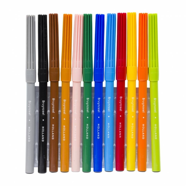 Набор фломастеров Bruynzeel Kids набор 12 штук классический наконченик купить в художественном магазине ArtCraft.Space с доставкой по всему миру