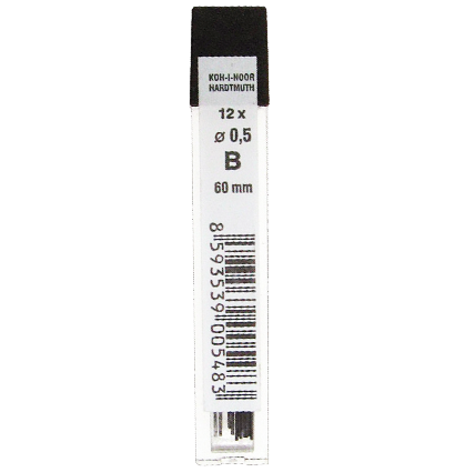 Грифели для механических карандашей Koh-I-Noor 4152 набор 12 штук 0.5 мм B купить в художественном магазине ArtCraft.Space Грифели для механических карандашей Koh-I-Noor 4152 набор 12 штук 0.5 мм B купить в художественном магазине ArtCraft.Space