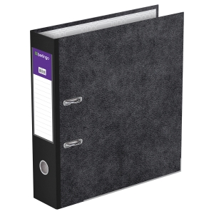 Папка-регистратор Berlingo "Standard", 70мм, мрамор, разборн., с карм. на кор., нижний метал. кант, черная Папка-регистратор Berlingo "Standard", 70мм, мрамор, разборн., с карм. на кор., нижний метал. кант, черная