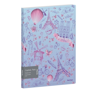 Папка с 10 вкладышами Berlingo "Capitals. Paris", 17мм, 600мкм, с внутр. карманом, с рисунком