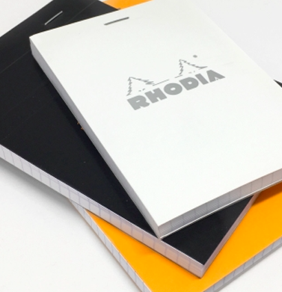 Блокнот Rhodia Basics 80г/кв.м 21,0х29,7см микроперфорация клетка 80л мягкая обложка черный