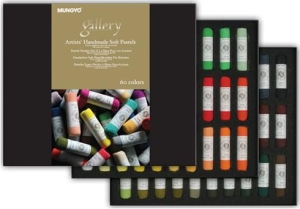 Пастель сухая мягкая круглая ручной работы 60 цветов в картонной коробке