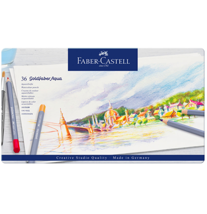 Карандаши акварельные Goldfaber Aqua Faber-Castell 36 цветов в фирменном пенале купить в художественном магазине ArtCraft.Space с доставкой по РФ и СНГ Карандаши акварельные Goldfaber Aqua Faber-Castell 36 цветов в фирменном пенале купить в художественном магазине ArtCraft.Space с доставкой по РФ и СНГ