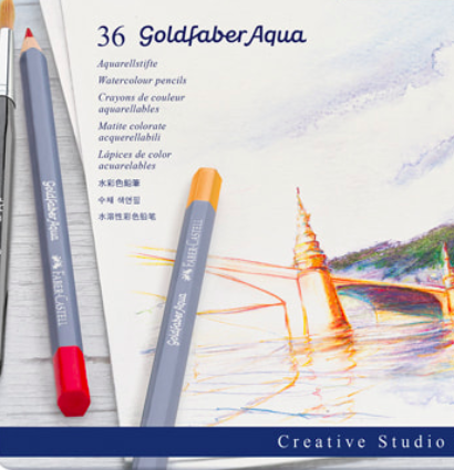 Карандаши акварельные Goldfaber Aqua Faber-Castell 36 цветов в фирменном пенале купить в художественном магазине ArtCraft.Space с доставкой по РФ и СНГ Карандаши акварельные Goldfaber Aqua Faber-Castell 36 цветов в фирменном пенале купить в художественном магазине ArtCraft.Space с доставкой по РФ и СНГ
