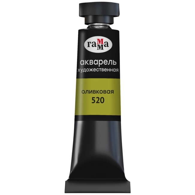 Акварель художественная Гамма "Старый мастер" оливковая, 9мл, туба Акварель художественная Гамма "Старый мастер" оливковая, 9мл, туба