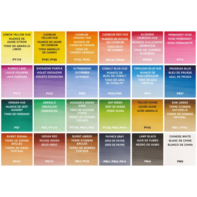 Набор акварели Cotman, РИСОВАНИЕ ПЛЮС, маленькие кюветы  (24 х маленьких кювета, 1 х кисть серии 111 №3) в пластиковой коробке