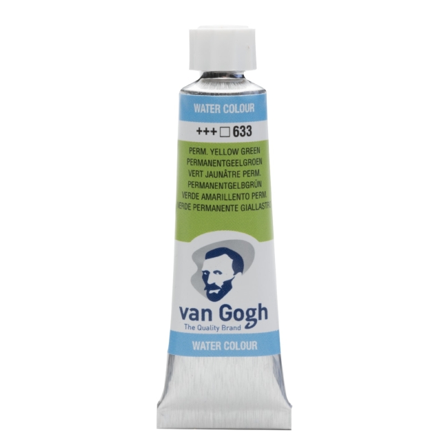 Краска акварельная Van Gogh туба 10мл №633 Желто-зеленый устойчивый