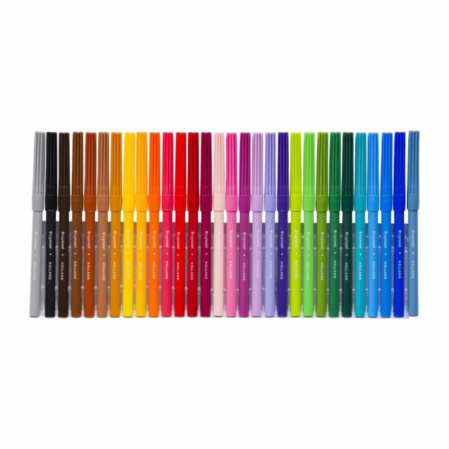 Набор фломастеров Bruynzeel Kids набор 30 штук с классическим накончеником купить в художественном магазине ArtCraft.Space с доставкой по всему миру