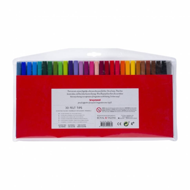 Набор фломастеров Bruynzeel Kids набор 30 штук с классическим накончеником купить в художественном магазине ArtCraft.Space с доставкой по всему миру