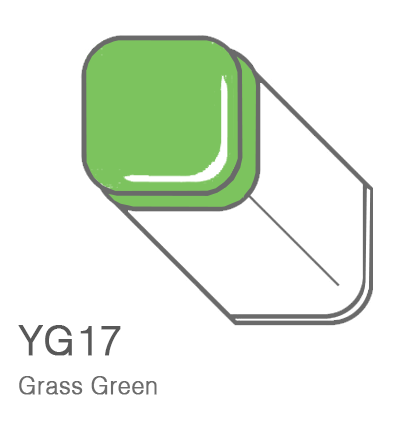 Маркер Copic YG17 Grass Green / Зеленая Трава поштучно купить в официальном магазине Копик Клаб ArtCraft.Space с доставкой по всему миру