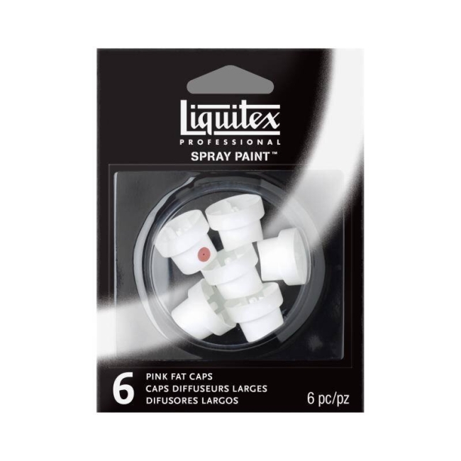Набор насадок-кэпов Liquitex Spray Pink Fat Caps 6 штук толстые купить в художественном магазине ArtCraft.Space с доставкой по всему миру