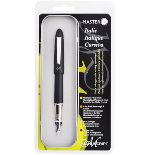 Ручка перьевая Manuscript Master Italic M 1,1мм Черный в пенале блистер,
