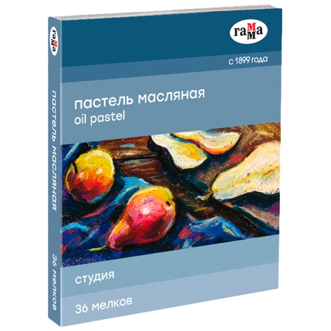 Пастель масляная Гамма "Студия", 36 цветов, картон. упак.